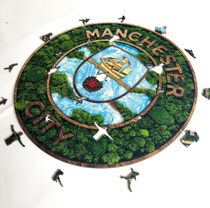Manchester City - moss - Wooden Jigsaw Puzzle