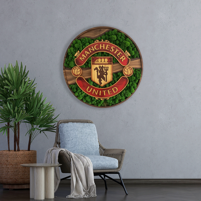 Dřevěný obraz na zeď - Manchester United Moss