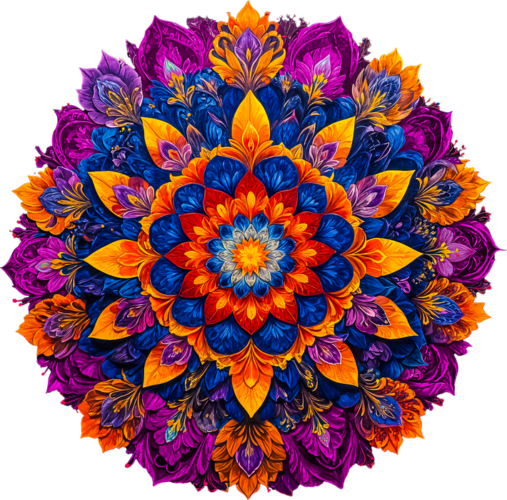 Dřevěné puzzle Mandala Lila
