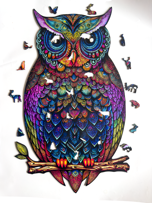 Dřevěné puzzle - Sova - Anka 