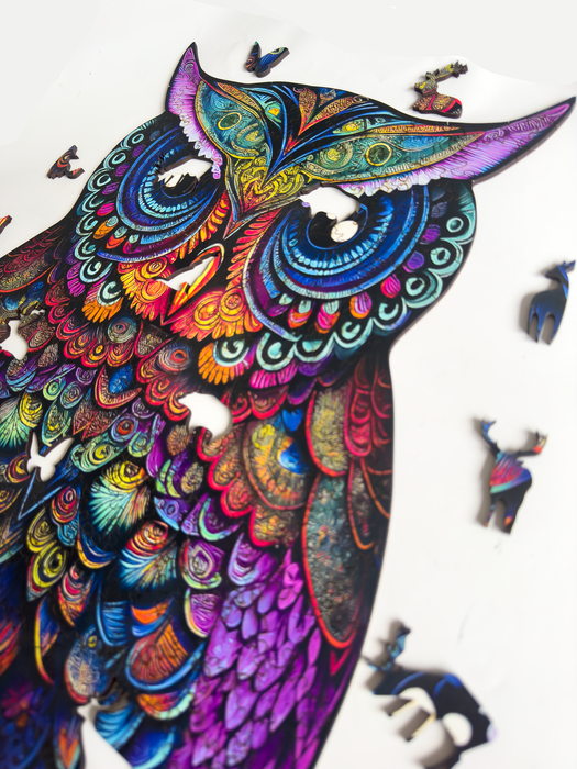 Dřevěné puzzle - Sova - Anka 