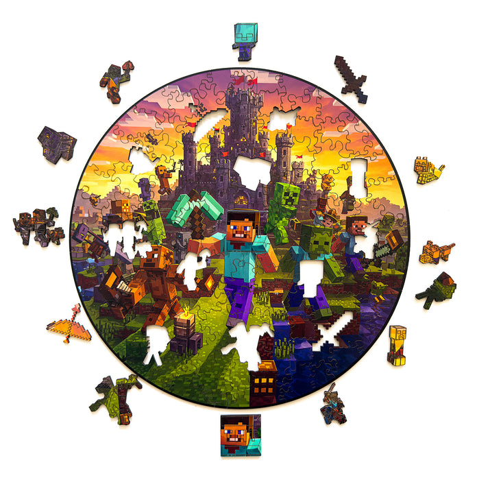 Minecraft Svět - Dřevěné puzzle