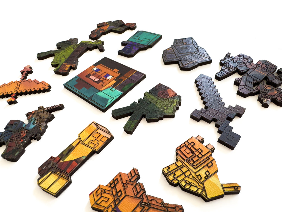 Minecraft - Dřevěné puzzle