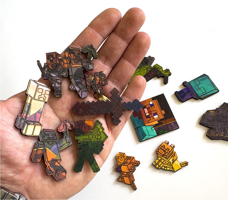 Minecraft - Dřevěné puzzle