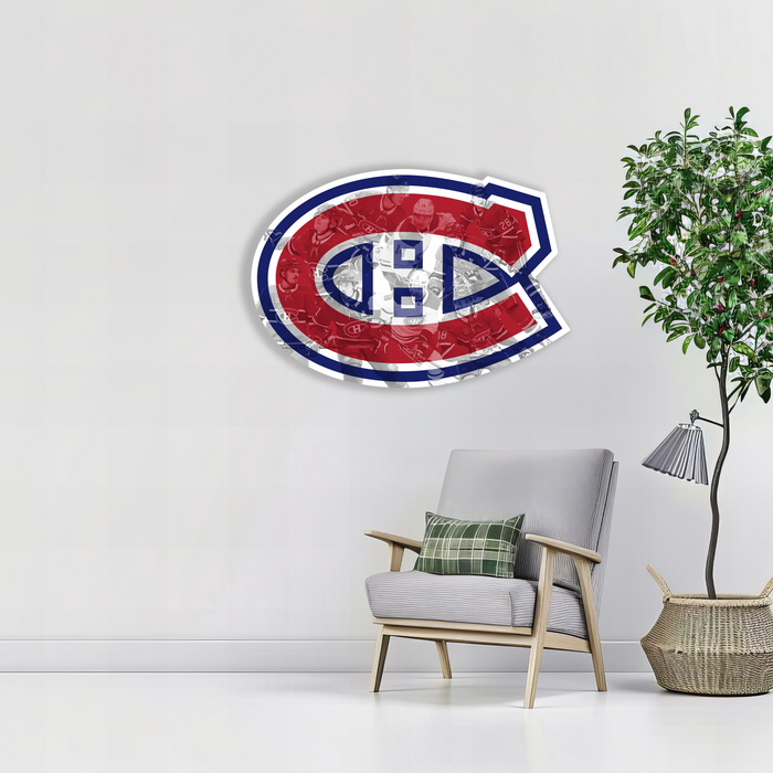 Dřevěný barevný obraz HDF Montreal Canadiens