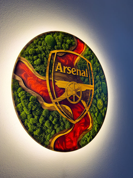 Svítícií mechový obraz Arsenal - Moss
