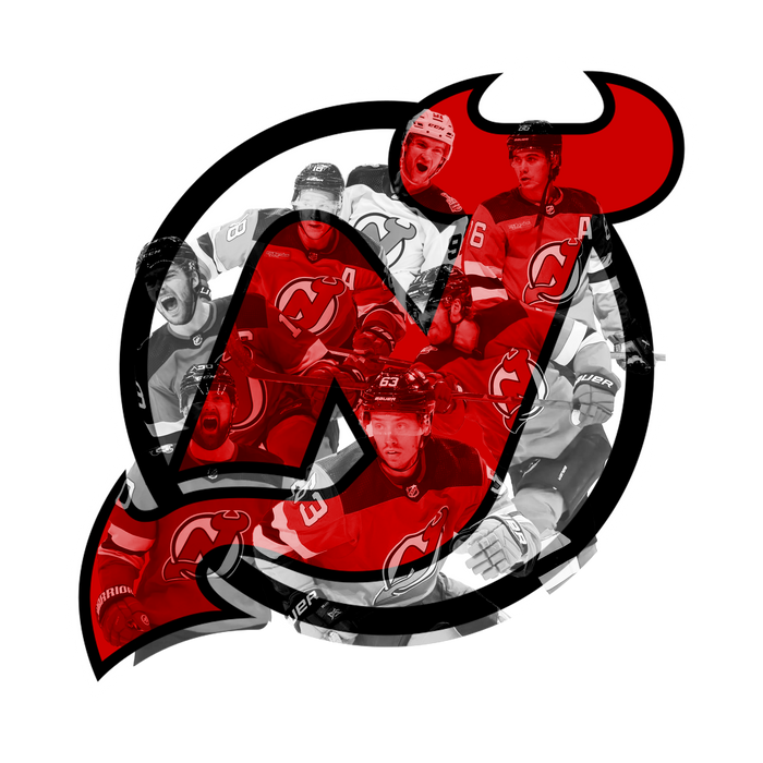 Dřevěný barevný obraz  HDF New Jersey Devils
