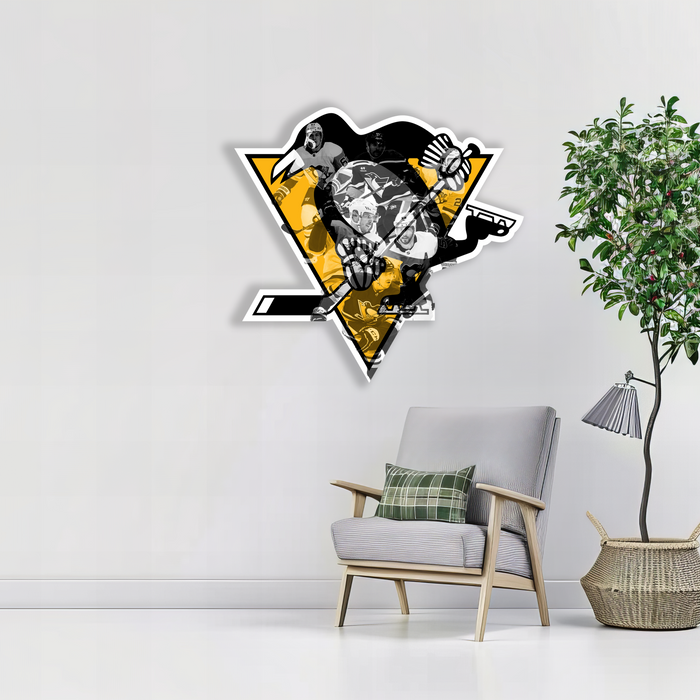 Dřevěný barevný obraz  Pittsburgh Penguins na HDF