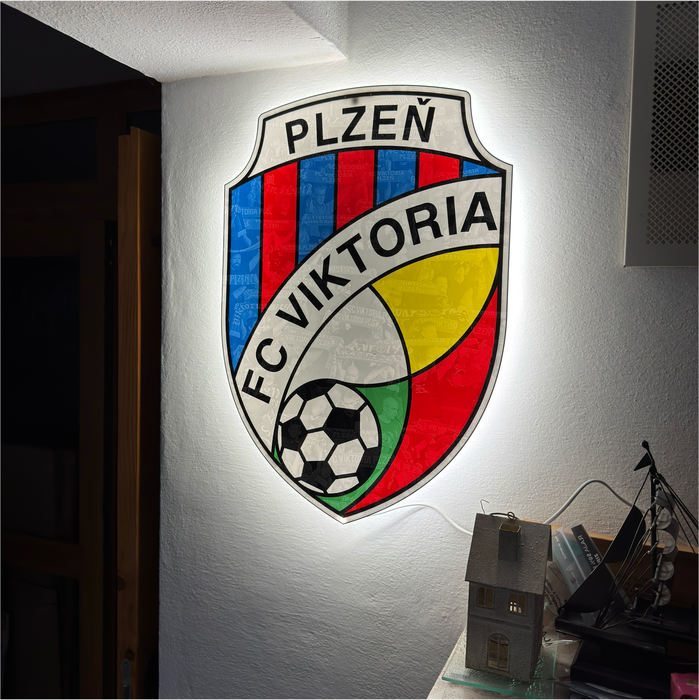 Svítícií obraz na zakázku - Logo fotbalu