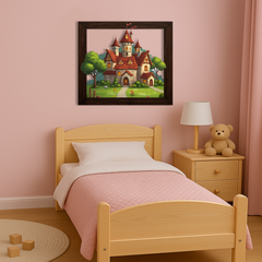Dřevěný Svíticí obraz  s UV potiskem - Princeznovský hrad