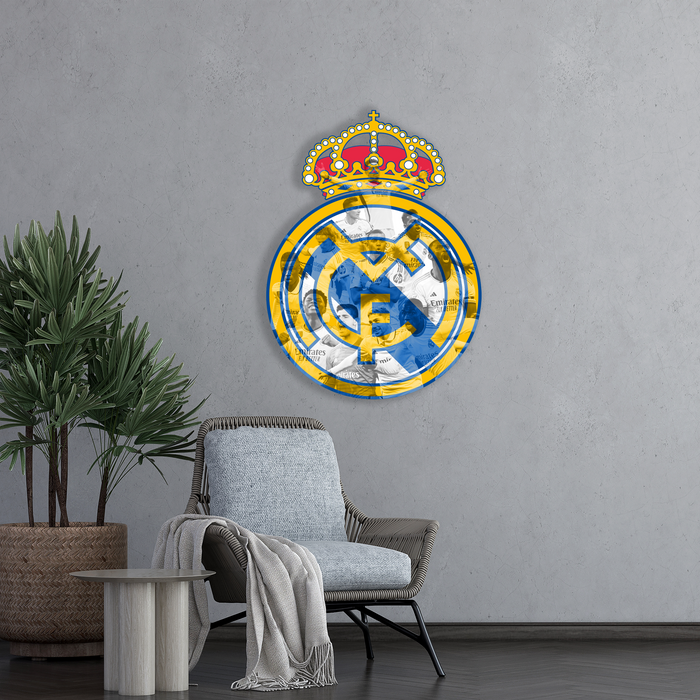 Dřevěný obraz na zeď Real Madrid