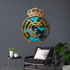 Dřevěný obraz na zeď - Real Madrid