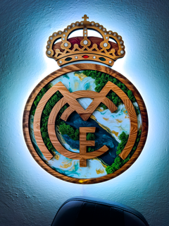 Svítícií Obraz s motivem zářícího mechu a mramoru - Real Madrid