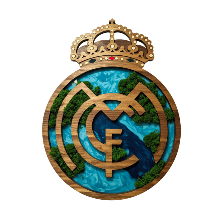 Dřevěný obraz na zeď - Real Madrid