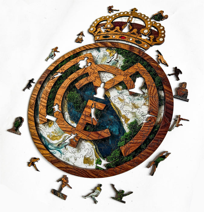 Real Madrid - Mramor a mech - Dřevěné puzzle