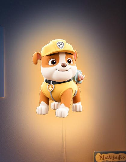 Svítícií obraz - Rubble - Paw Patrol - Noční lampa