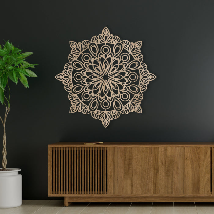 Dřevěná nástěnná dekorace - Mandala nekonečna