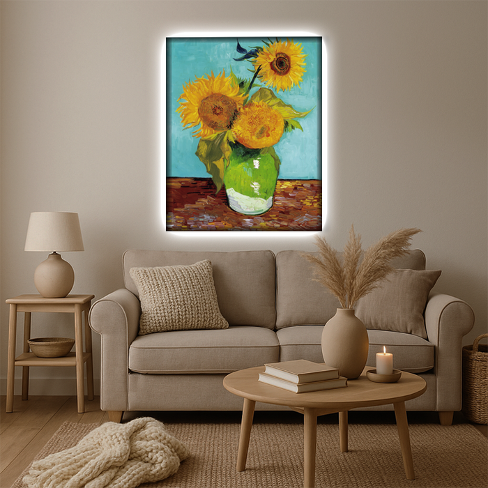 Svítícií  obraz - Slunečnice - Vincent van Gogh