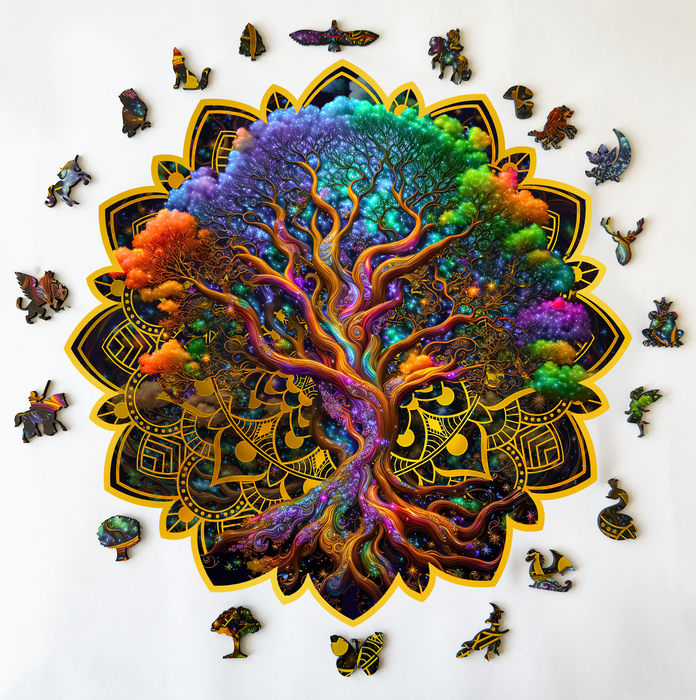 Vesmírný dub - dřevěné puzzle
