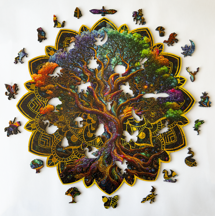 Vesmírný dub - dřevěné puzzle