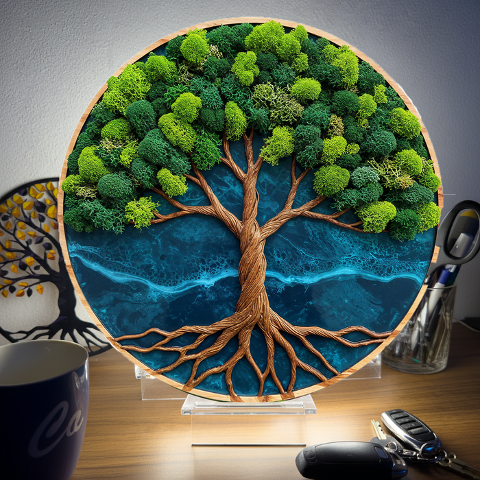 Stolní lampa - Epoxidový strom života