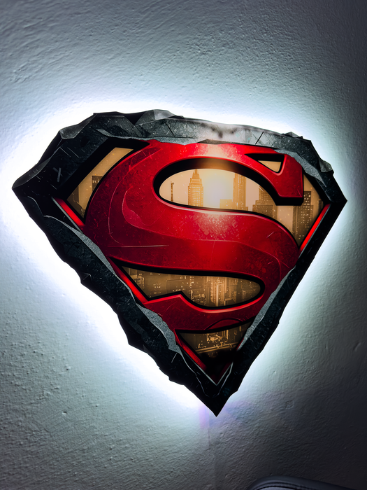 Svítícií obraz  - Superman - logo