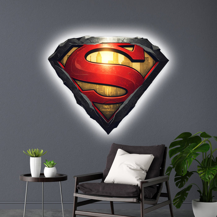 Svítícií obraz  - Superman - logo