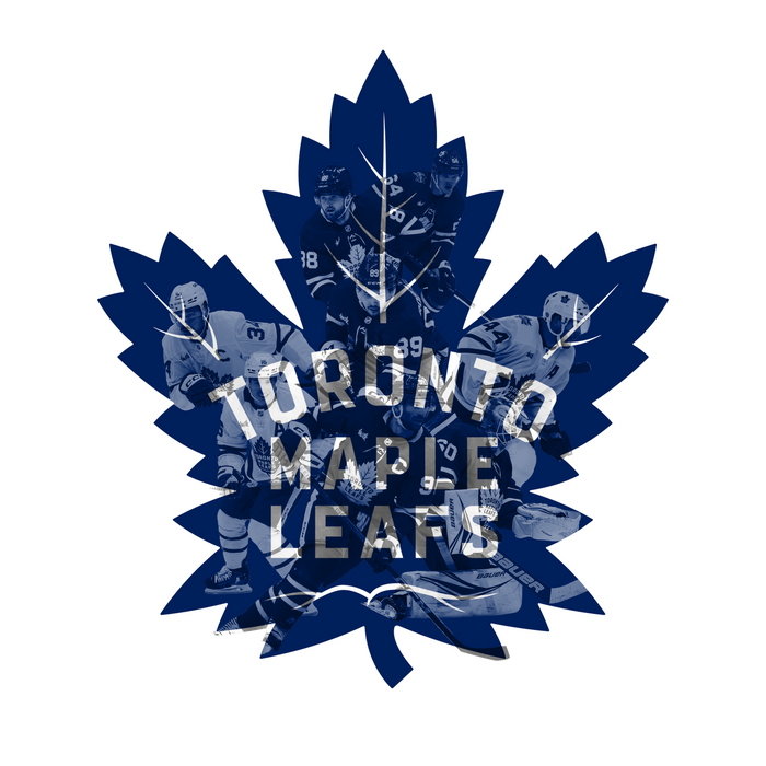 Dřevěný barevný obraz HDF Toronto Maple Leafs