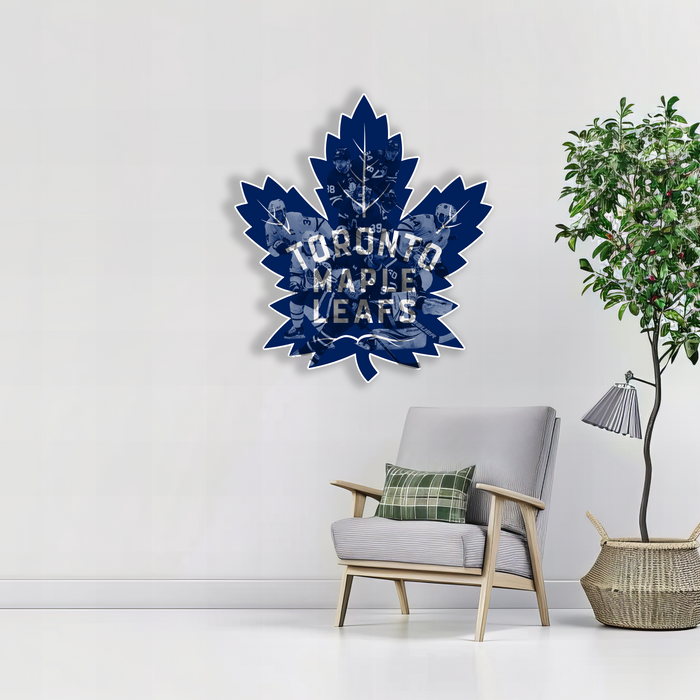 Dřevěný barevný obraz HDF Toronto Maple Leafs