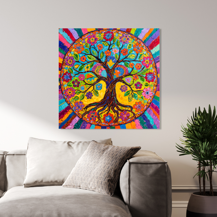 LED Printed Paitings - Rainbow Tree