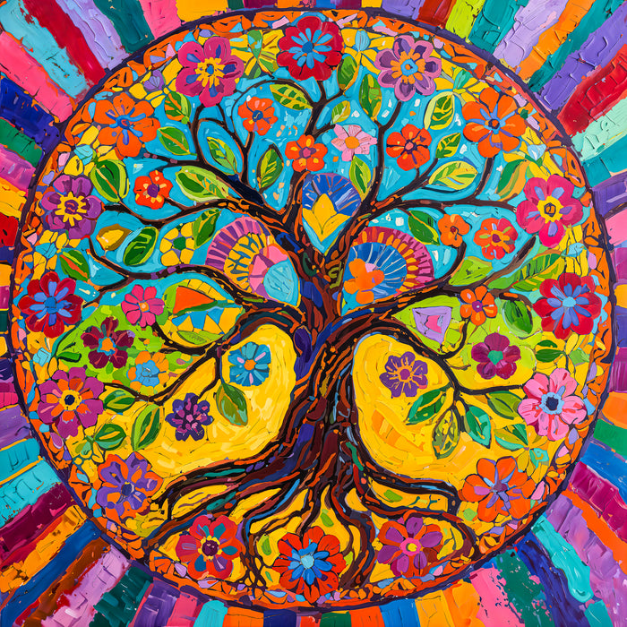 LED Printed Paitings - Rainbow Tree