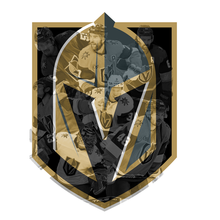 HDF Dřevěný barevný obraz Vegas Golden Knights