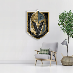 HDF Dřevěný barevný obraz Vegas Golden Knights