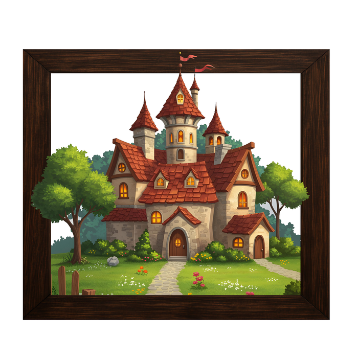 Princeznovský hrad - dřevěné puzzle