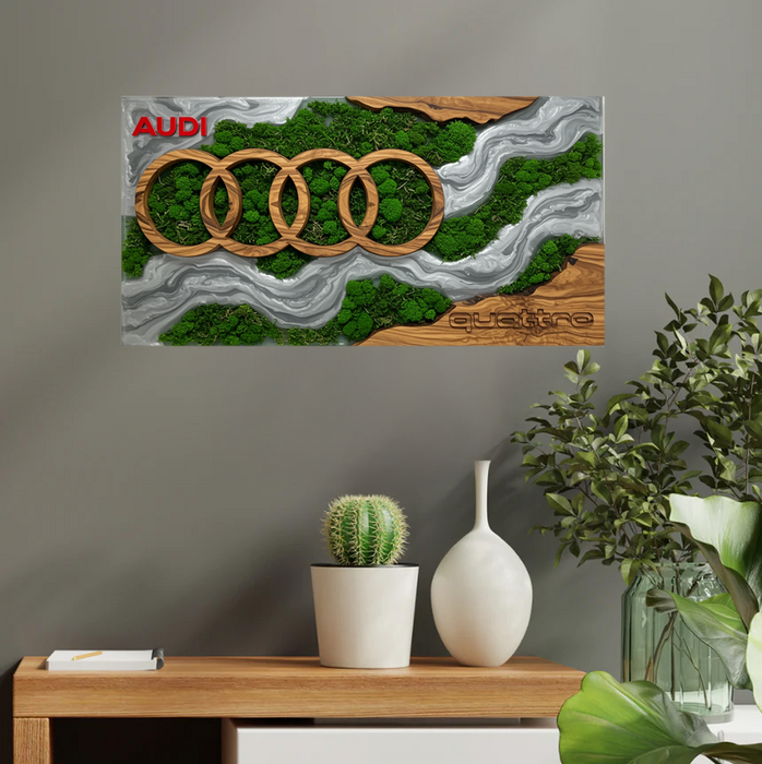 Svítící obraz - Audi Epoxy Desk - UV Tisk