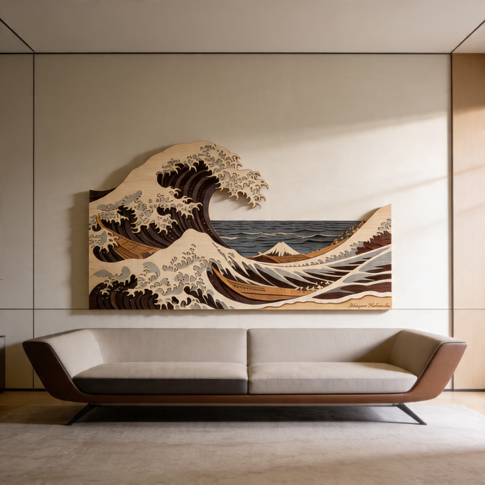 Wooden UV printed poster - Tidal Power