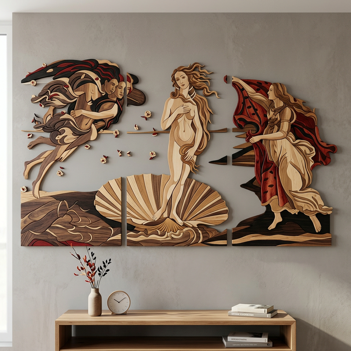 Dřevěný obraz s UV tiskem - Zrození Venuše – Sandro Botticelli