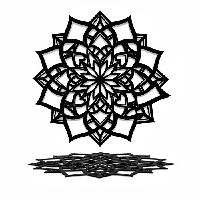 Dřevěná nástěnná dekorace - Mandala uvnitř vesmíru